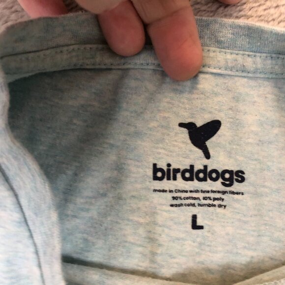 Birddogs Mens T-Shirt Large Short Sleeve Casual Blue Pullover Pocket Tee Knit - Picture 5 of 9